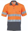 DNC COTTON BACK HI VIS SHORT SLEEVE POLO W TAPE