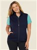 NNT WOMENS TEXTURED FLEECE ZIP FRONT VEST