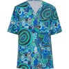 NNT WARLU INDIGENOUS PRINT SCRUB TOP