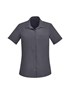 BIZCARE WOMENS FLORENCE PLAIN SHORT SLEEVE SHIRT