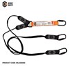 LINQ ELITE SOUBLE LEG SHOCK ABSORBING WEBBING LANYARD WITH HARDWARE  KARABINER  2 X TA SCAFF HOOK 