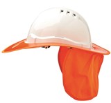HARD HAT BRIM PLASTIC WFLAP ORANGE
