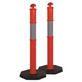 BOLLARD ORANGE HI VIS AND BASE 6KG