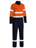 BISLEY TENCATE TECASAFE PLUS 580 TAPED HI VIS LIGHTWEIGHT FR NON VENTED ENGINEERED COVERALL