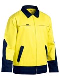 BISLEY HI VIS DRILL JACKET WITH LIQUID REPELLENT FINISH