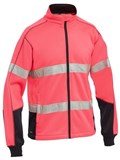 BISLEY MENS TAPED HI VIS ZIP FRONT FLEECE