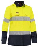 BISLEY APEX 185 WOMENS TAPED HI VIS FR SHIRT