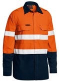BISLEY TENCATE TECASAFE PLUS 480 TAPED HI VIS LIGHT WEIGHT FR VENTED SHIRT
