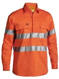 BISLEY TAPED HI VIS CLOSED FRONT DRILL SHIRT