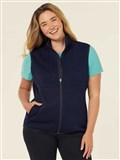 NNT WOMENS TEXTURED FLEECE ZIP FRONT VEST