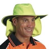 DNC HI VIS HAT WITH FLAP