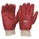 PROCHOICE 27CM RED PVC  KNIT WRIST GLOVES 